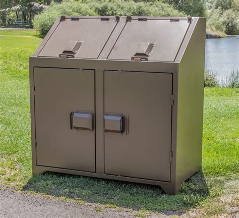 metal bear box for trash|bear proof metal garbage bins.